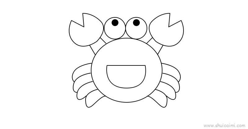 螃蟹儿童画怎么画 螃蟹简笔画好看