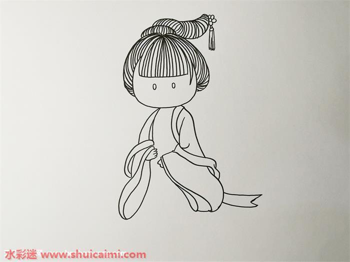 古装人怎么画 古装人简笔画简单易画彩色