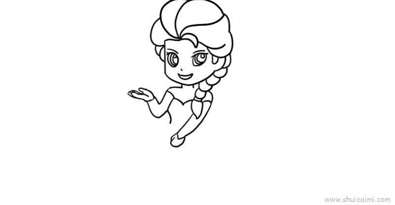 艾莎儿童画怎么画 艾莎简笔画图片