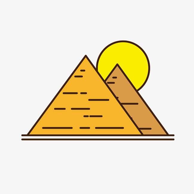 金字塔简笔画 金字塔简笔画图片大全彩色