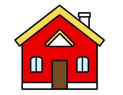 简笔画房子 简笔画房子图片带颜色