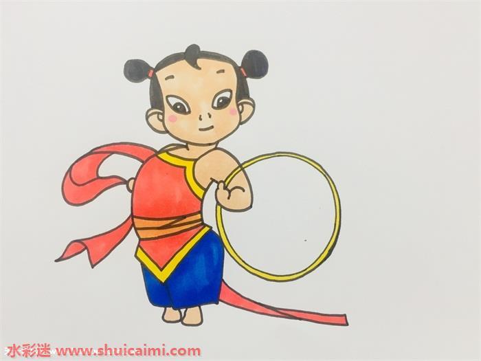 《哪吒传奇》小哪吒简笔画步骤,一步步教你怎么画