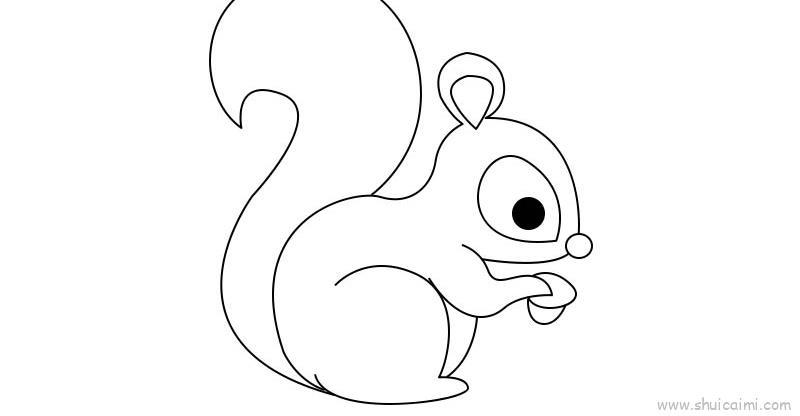 松鼠儿童画怎么画 松鼠简笔画简单