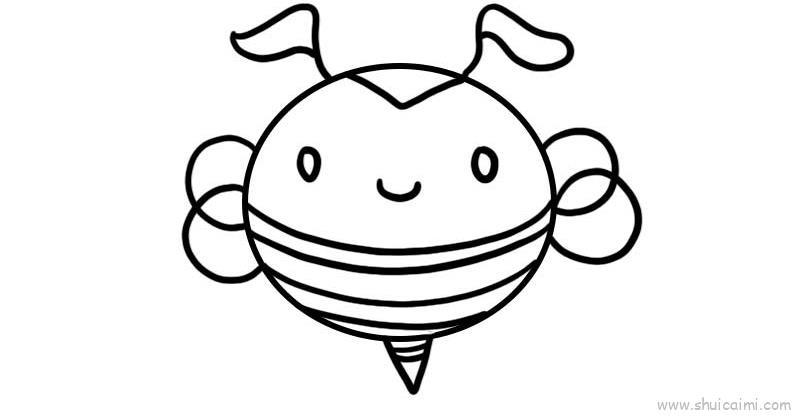 小蜜蜂儿童画怎么画 小蜜蜂简笔画图片大全