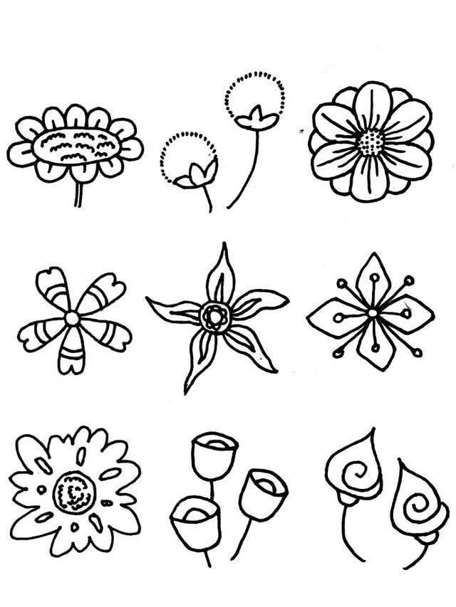 花简笔画 花简笔画图片大全