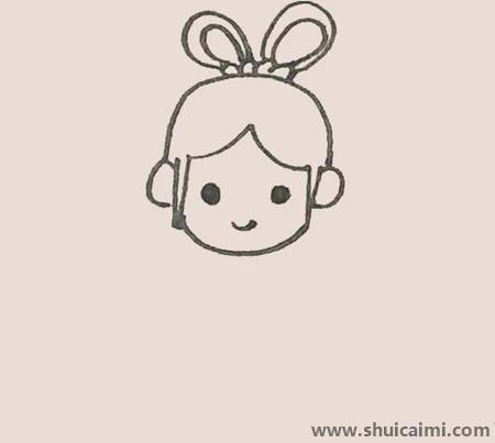 牛郎织女的织女的儿童简笔画