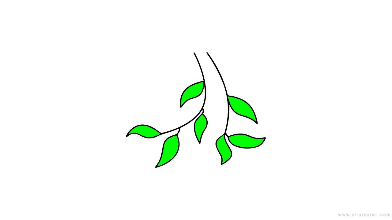 柳树叶简笔画怎么画 柳树叶简笔画简单