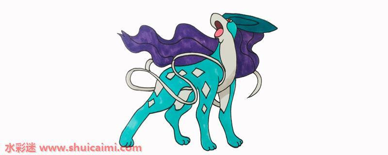 神奇宝贝水君简笔画步骤图解,一步步教你水君简笔画怎么画