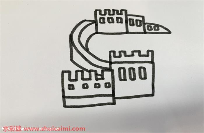 长城怎么画 长城简笔画简单易画彩色