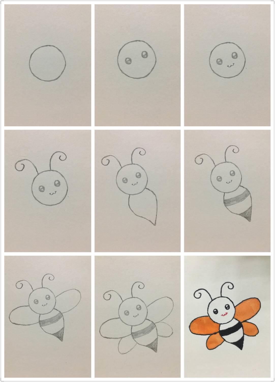 小蜜蜂简笔画 小蜜蜂简笔画幼儿