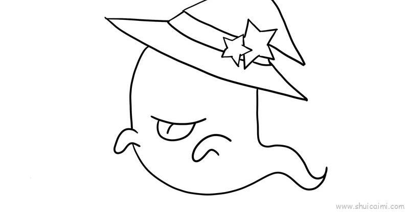 万圣节幽灵儿童画怎么画 万圣节幽灵简笔画步骤