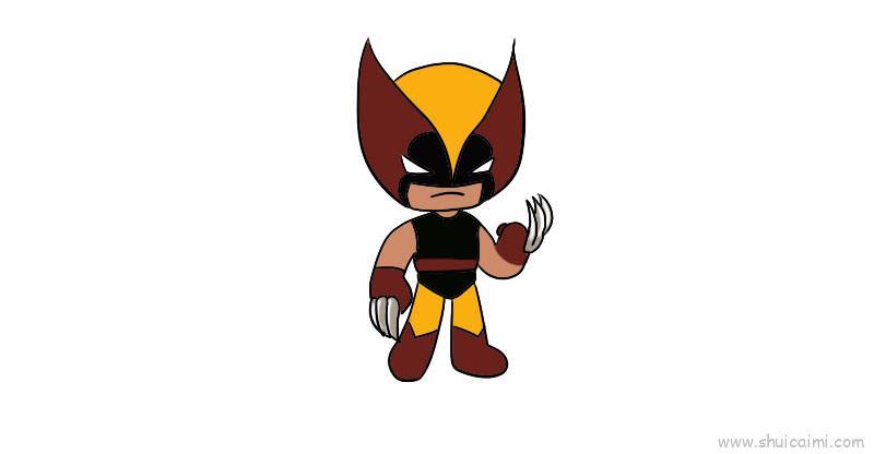 金刚狼教程儿童画怎么画 金刚狼教程简笔画图片大全