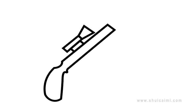 98k狙击步枪简笔画怎么画 98k狙击步枪简笔画顺序