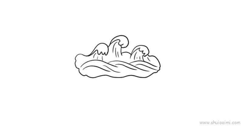 海浪儿童画怎么画 海浪简笔画简单又好看