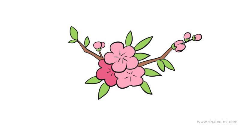 桃花儿童画怎么画 桃花简笔画图片大全