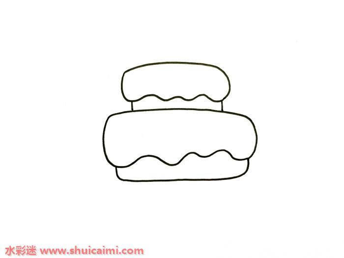 QQ红包生日蛋糕怎么画 生日蛋糕简笔画步骤图