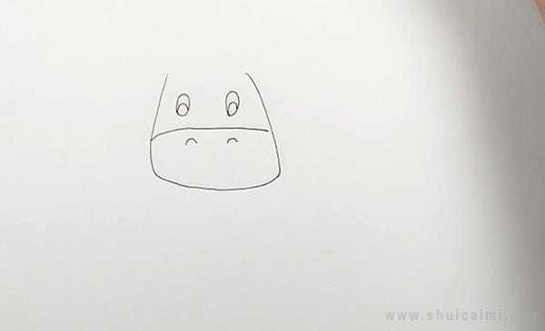 河马简笔画怎么画 河马简笔画顺序