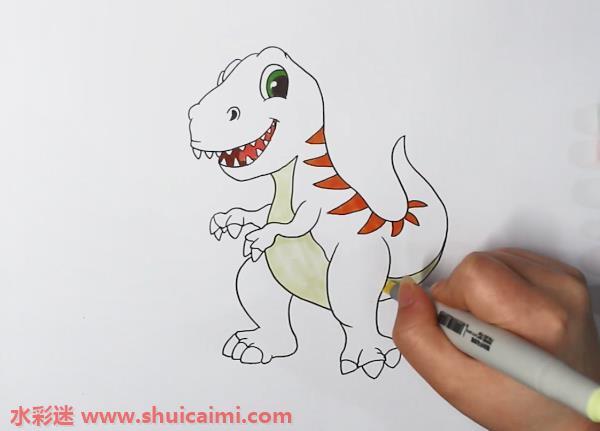 霸王龙怎么画 霸王龙简笔画步骤图