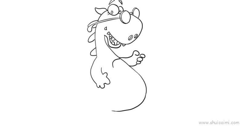 恐龙儿童画怎么画 恐龙简笔画步骤