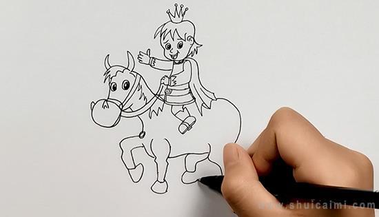 白马王子简笔画怎么画 白马王子简笔画简单又好看