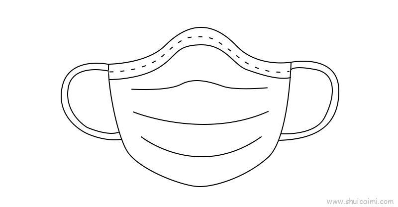 口罩图儿童画怎么画 口罩图简笔画步骤