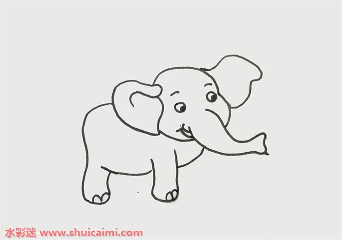 大象怎么画 大象简笔画漂亮彩色