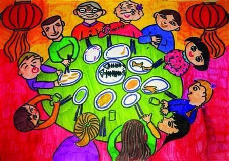 年夜饭的简笔画 年夜饭的简笔画怎么画的