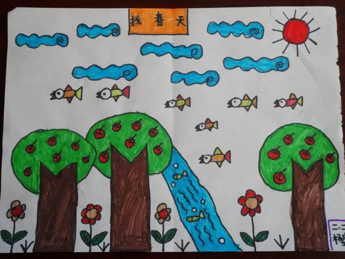 春天简笔画图片大全彩色 春天简笔画图片大全彩色