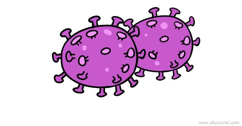 新型冠状病毒教程儿童画怎么画 新型冠状病毒教程简笔画步骤