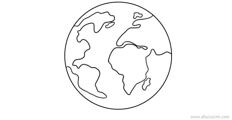 世界地图儿童画怎么画 世界地图简笔画简单