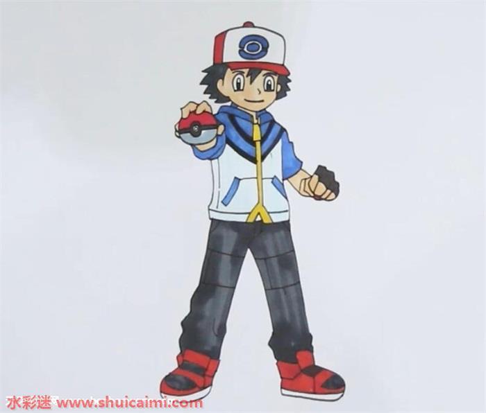 小智怎么画 小智简笔画彩色