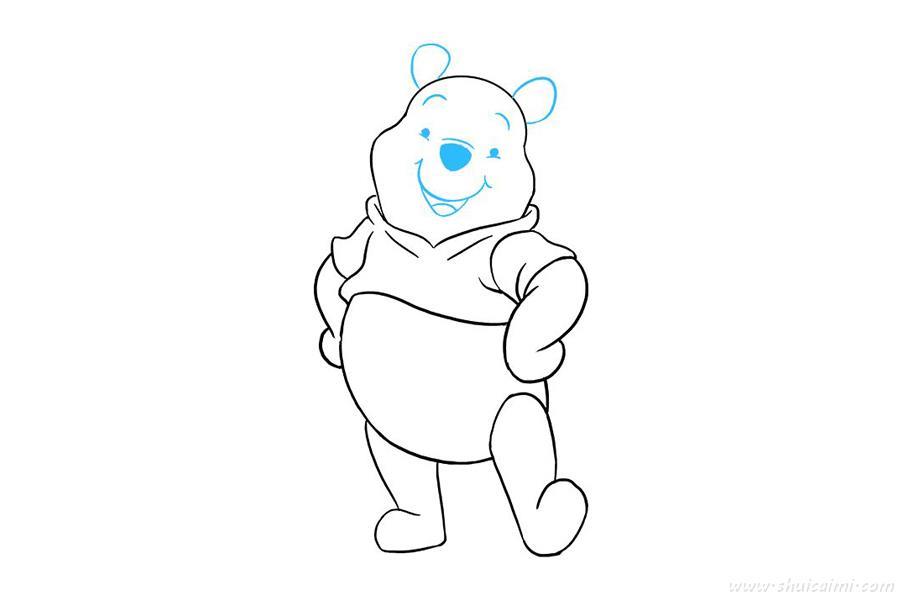 小熊维尼怎么画 小熊维尼简笔画步骤