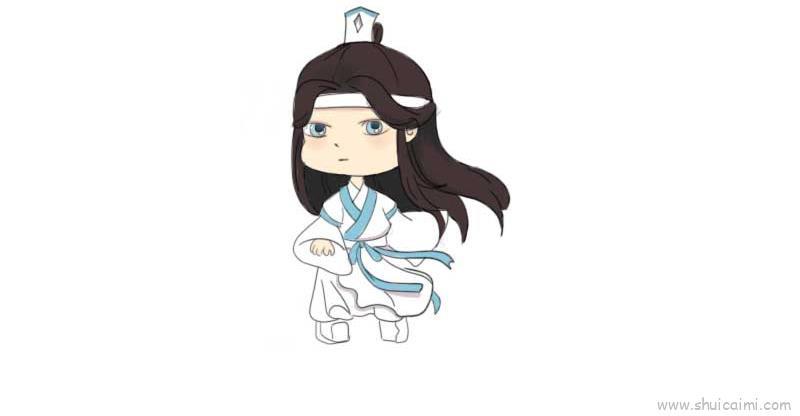 蓝忘机儿童画怎么画 蓝忘机简笔画顺序