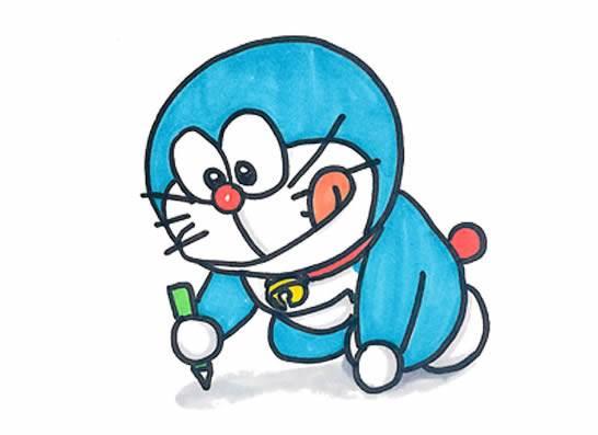 机器猫简笔画 机器猫简笔画图片大全涂色