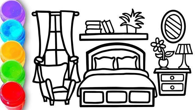 卧室简笔画 卧室简笔画图片大全