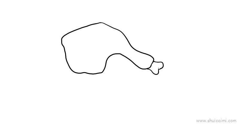 鸡腿儿童画怎么画 鸡腿简笔画图片