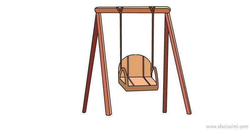 秋千儿童画怎么画 秋千简笔画步骤