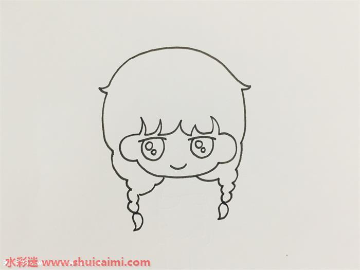 女孩怎么画 女孩简笔画步骤图