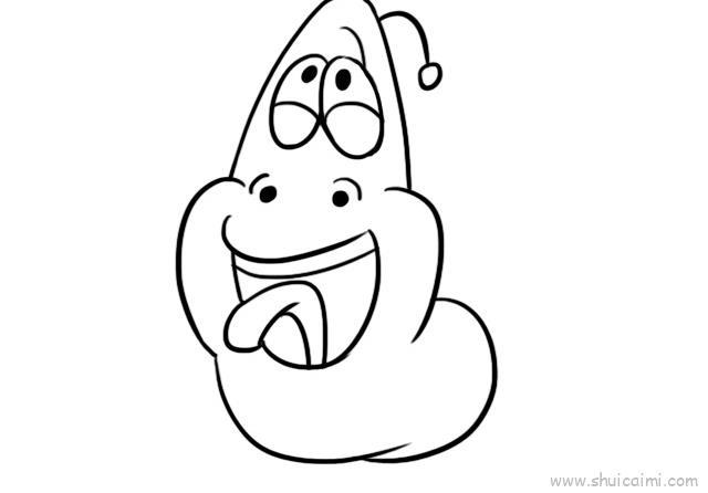 爆笑虫子儿童画怎么画 爆笑虫子简笔画步骤