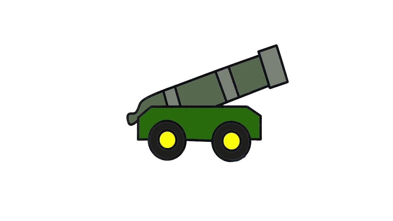 大炮的简笔画怎么画 大炮简笔画画法