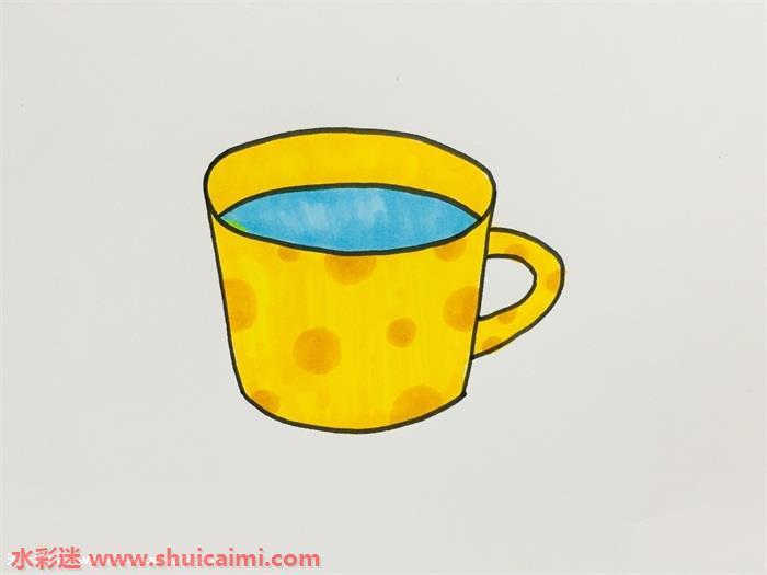杯子简笔画怎么画图片彩色