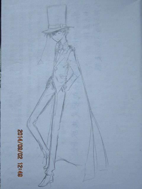 怪盗基德简笔画 怪盗基德简笔画Q版