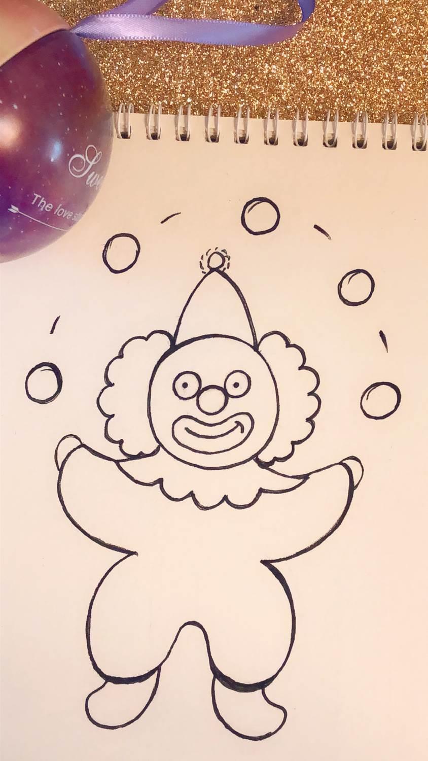 小丑简笔画图片大全 小丑简笔画图片大全可爱