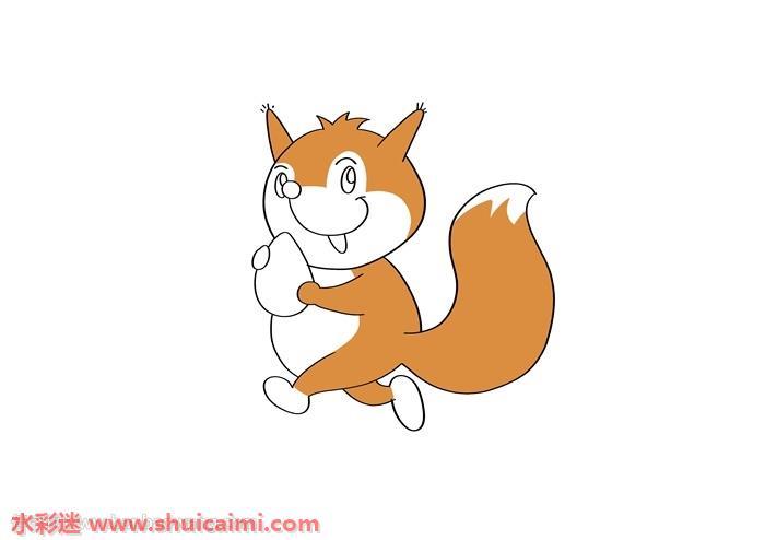 小松鼠怎么画 小松鼠简笔画图片彩色