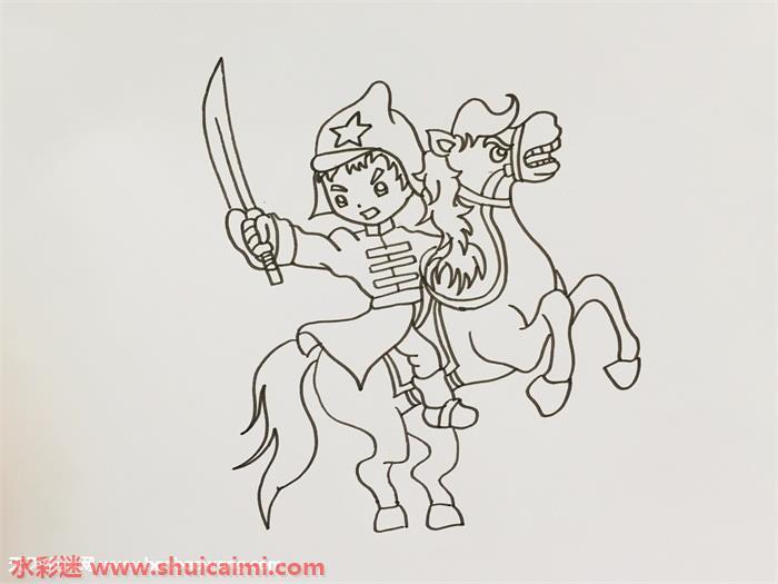 保尔柯察金怎么画 保尔柯察金简笔画图片大全带颜色