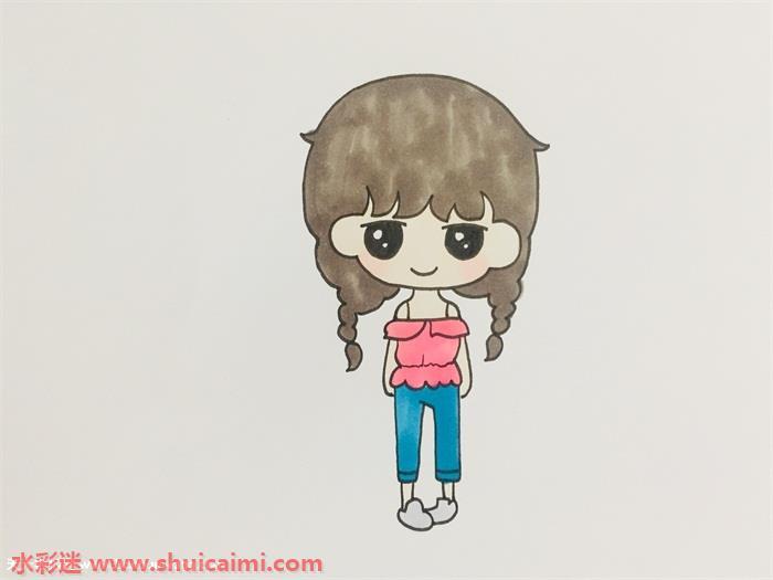 女孩怎么画 女孩简笔画步骤图