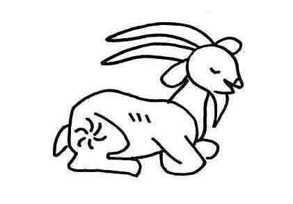 山羊简笔画 山羊简笔画彩色