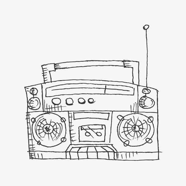 收音机简笔画 收音机简笔画卡通