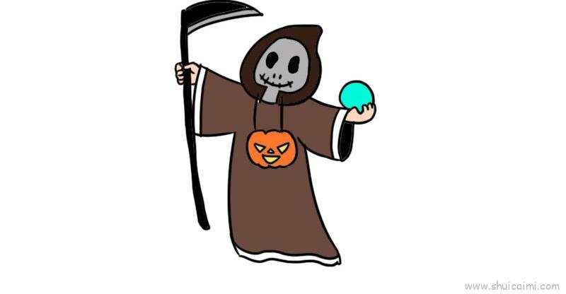万圣节恐怖鬼怪儿童画怎么画 万圣节恐怖鬼怪简笔画顺序