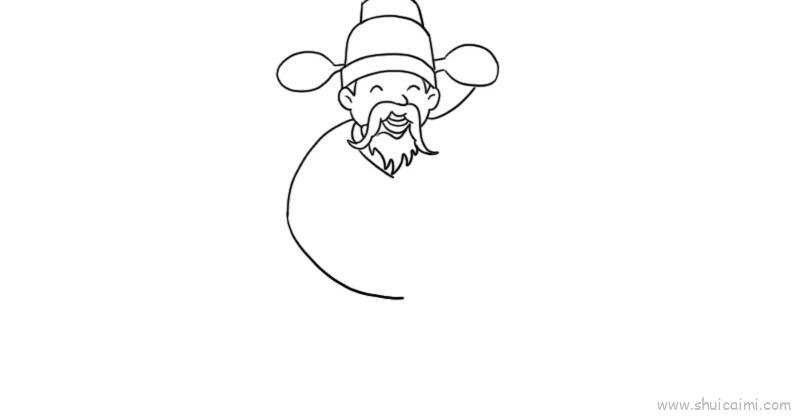 财神爷儿童画怎么画 财神爷简笔画简单